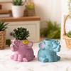 Easy Release Silicone Mold for Elephant Vase Candle Cup Succulent Planter Mould Jewelry Container Making Tool