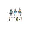 Playmobil - 70671 - 3 chevaliers novelmore - epée, arbalète, bouclier et fléau d'armes