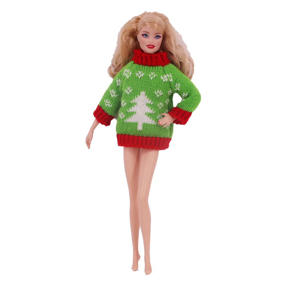 Svetr s kapucí Zimní top Ručně pletené Oblečení pro panenky Pro miminka Doplňky, 30cm BJD 11.5palcové panenky Blythes Vánoční dárky