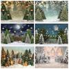 Mocsicka Winter Forest Photo Background Snow Scene Christmas Tree Graphy Backdrop Studio Graphy Props