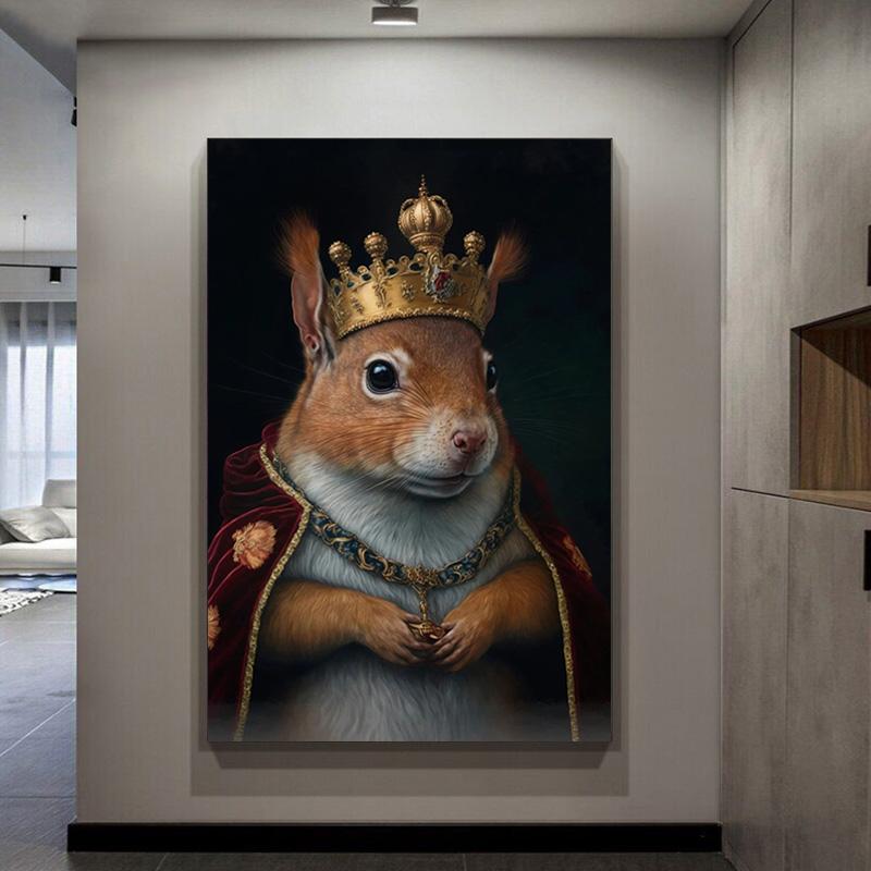 Modern Squirrel Wall Art Cute Animals Poster Canvas Paintings And Print HD Pictures For Living Room Home Decor Frameless Gifts