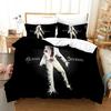 3D-gedrucktes Michael Jackson Bettwäsche-Set für Jungen und Mädchen, Einzel- und Doppelbettgröße, Bettbezug, Kissenbezug, Bett für Kinder und Erwachsene, Heimtextilien