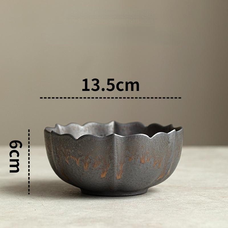 

Лотос в японском стиле, мытье посуды из позолоченной грубой керамики, большая ручка для мытья чая, керамическая чаша для чая, аксессуары для дзен-чайной церемонии