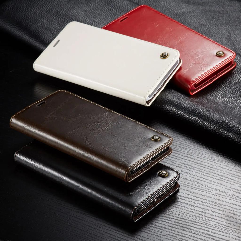 CaseMe Retro Purse Leather Case for iPhone 12 11 Pro Max X XR XS 8 7 6S Plus 5S SE 2020 Luxury Magneti Card Holder Wallet Cover