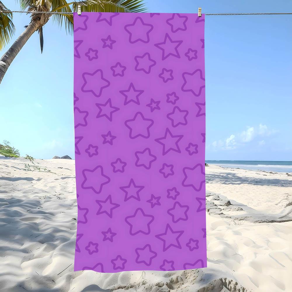 Dreamy Star Pattern Towel Beach Towel Oversized Super Absorbent Soft Swim BeachTowels for Men, Women