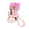 Pink Violin PU Leather Keychain - Cute Piano Series Backpack Pendant Gift for Girls