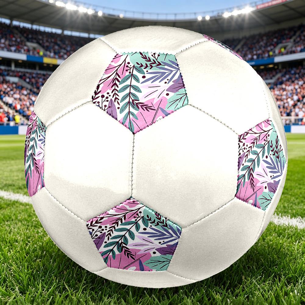 1PC Abstract Floral Soccer Ball Size 5 Football Machine Sewn Indoor/Outdoor Universal Football A50