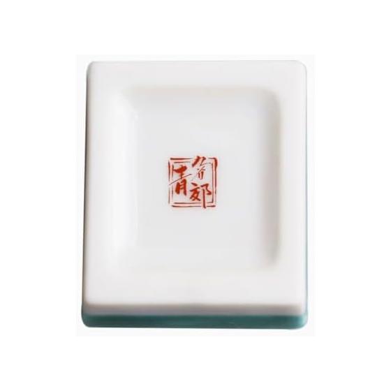 Japanese Kutani Ware Ceramic Chopstick Rests with Tsubaki (Camellia) Design, Elegant Tableware, Gift for Special Occasions, Includes Pouch