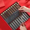 Chinesisches Essstäbchen-Set aus Holz, Essstäbchen aus Edelstahl, chinesisches Küchengeschirr, Deluxe-Geschenkbox, Geschirr-Set, Werbegeschenke