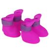 4pcs Silicone Pet Dog Cute Wat proof Boots Antislip  ive Rain Shoes(M Blue)