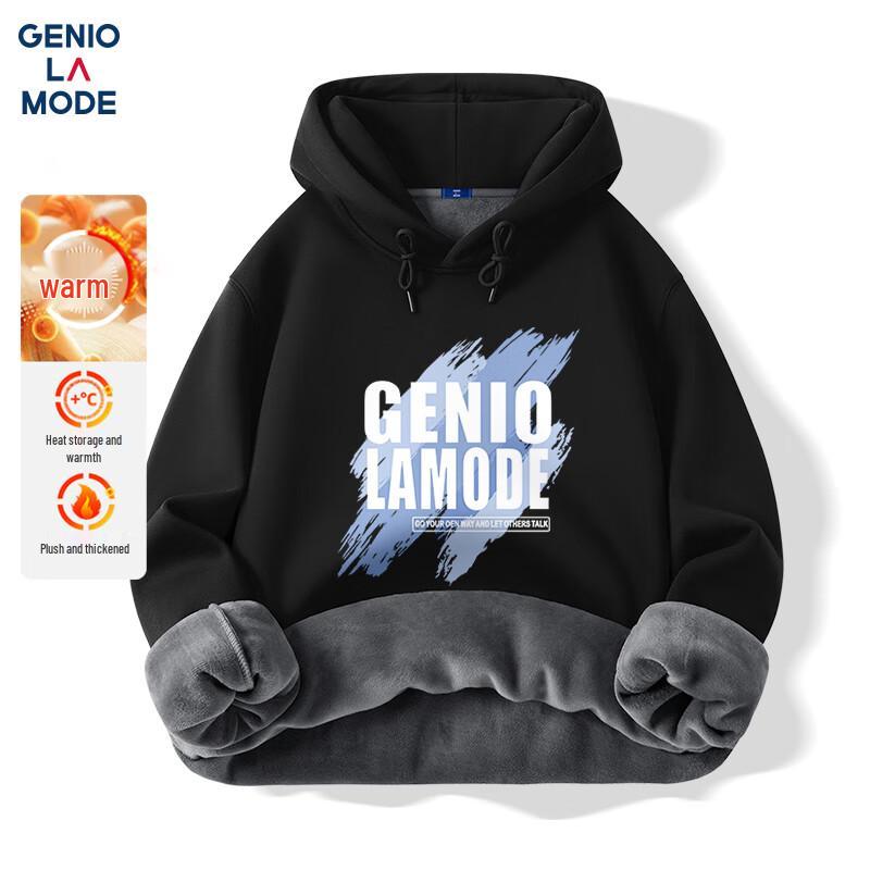 

GENIOLAMODE Men s Winter Fleece Hooded Sweatshirt XL