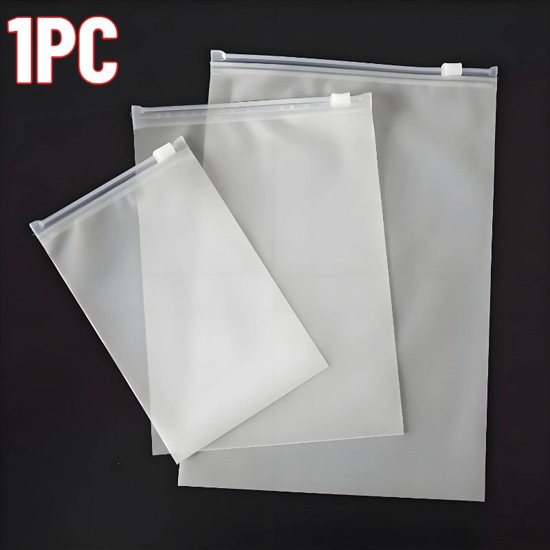 10Pcs Portable Travel Storage Bags, Waterproof Frosted Plastic Zipper Lock Self-Sealing Bags for Clothing Packaging