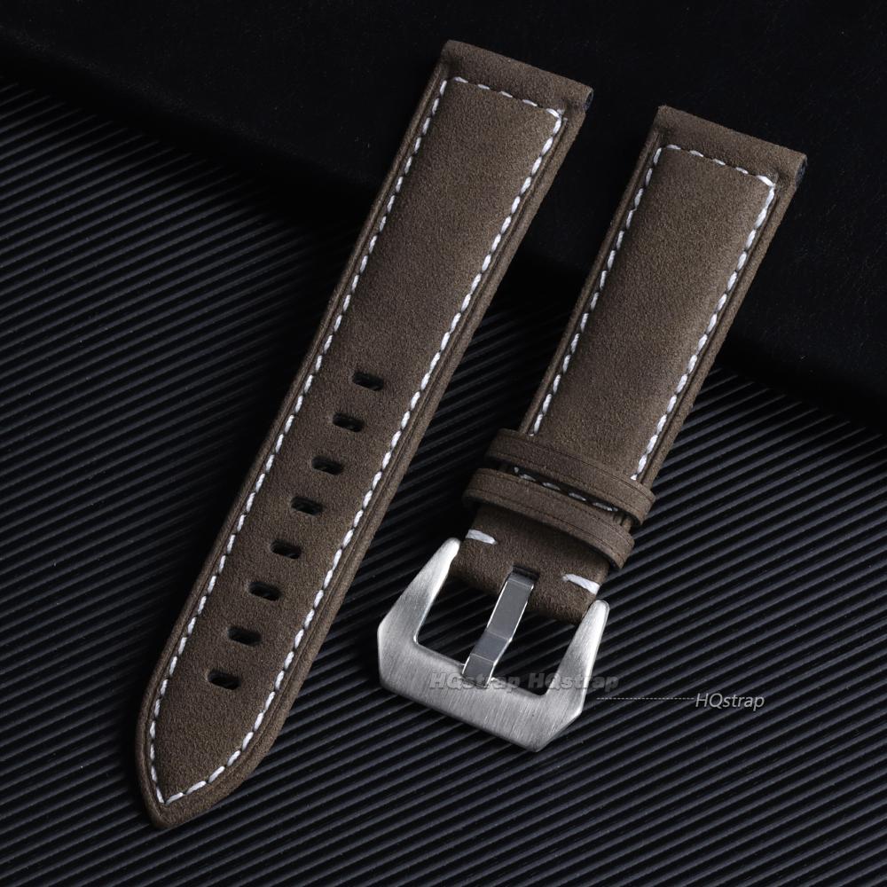 Leather Watchband Bracelet Black Blue Brown Vintage Matte Watch Strap for Women Men 18mm 20mm 22mm 24mm Universal Wrist Band