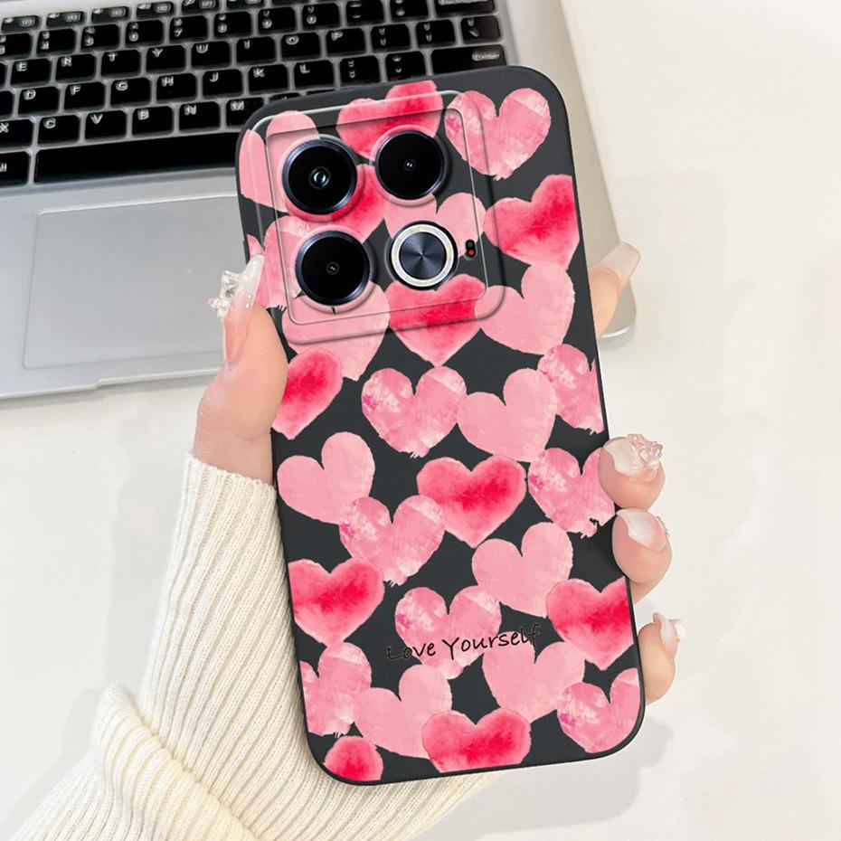 Beautiful Floral Phone Case For Infinix Note 40 4G / Note40 Pro / Note 40 Pro+ (40 Pro Plus) Soft Silicone Cover Bumpers