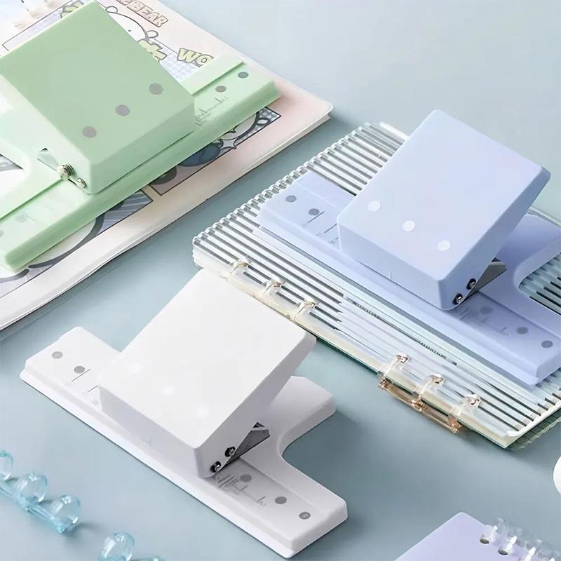 1Pc Multi-Function 3-Hole Punch, Small Hand Punch, Can Bind 6 Sheets Of Paper, Suitable For Scrapbooking And Paper Crafting.