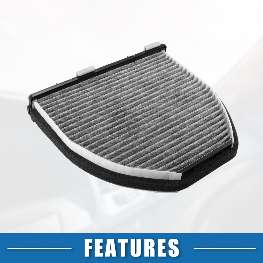 ABSOPRO Cabin Air Part X X for Mercedes and Benz AMG GT Polyurethane Gray Filter, Number 2128300318, 10.91" 10.04" 3.03", (2017-2021),