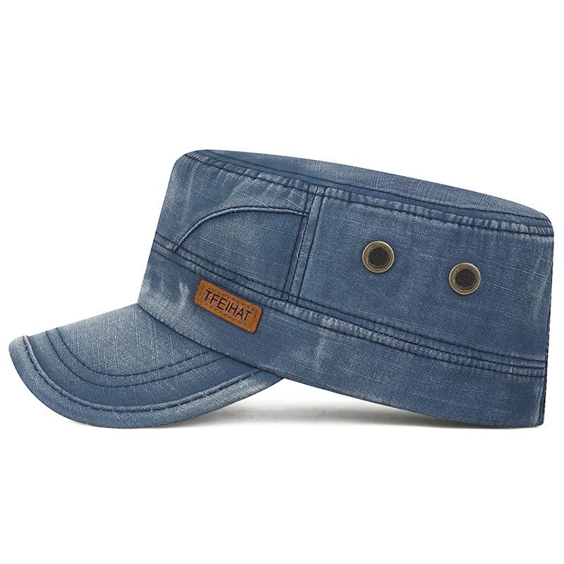 NORTHWOOD High Quality All Seasons Bamboo Cloth Washed Suede Flat Top Hat for Men Women Solid Color Breathable Peaked Cap