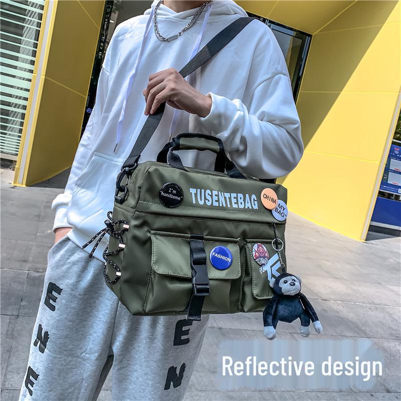 Herren Messenger Bag im japanischen Stil: Sportliche Umhängetasche mit großer Kapazität für Studenten