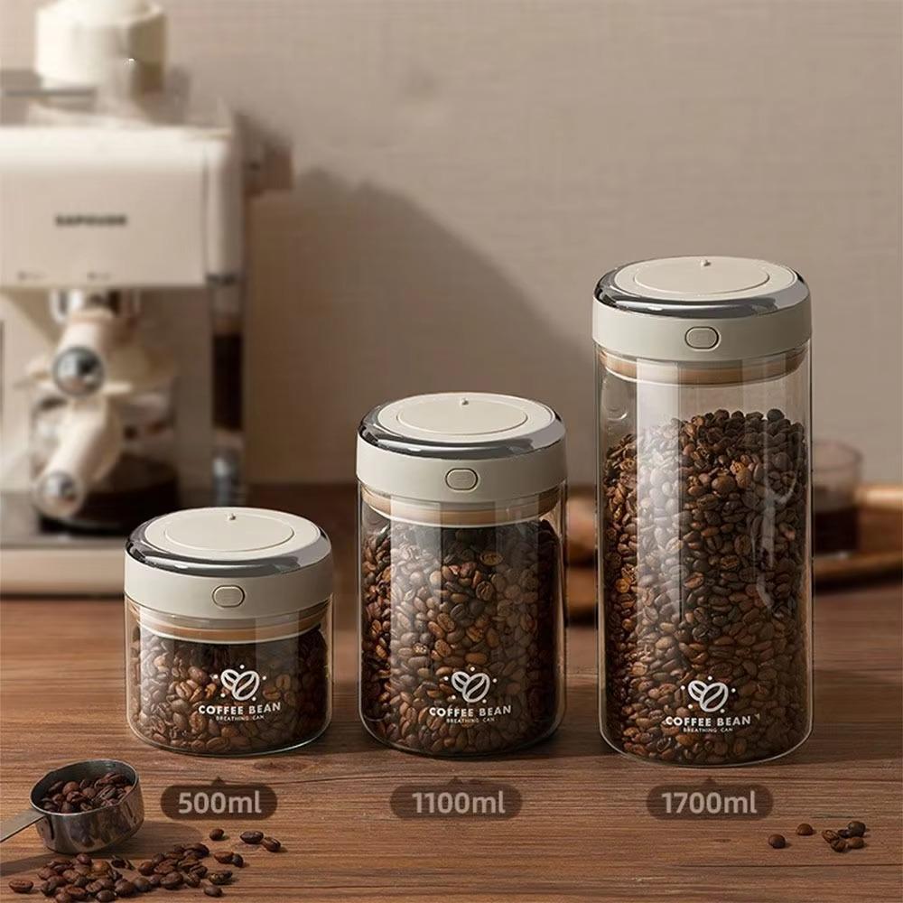 Transparent Coffee Beans Vacuum Sealed Tank Large Capacity Airtight Container  Milk Powder Storage