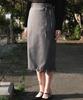 DEHEVE Strap Point Frill Skirt [Gray]
