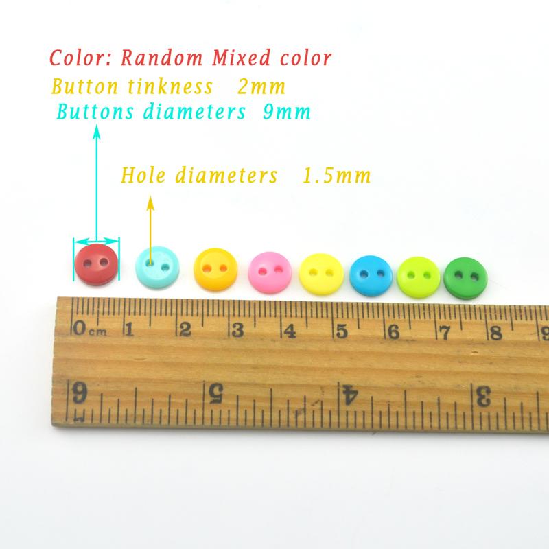 200ps 9mm Clothing Round Button, Candy Color Resin Fancy Decoration Button, DIY Handmade Creative Painting Material Button Set