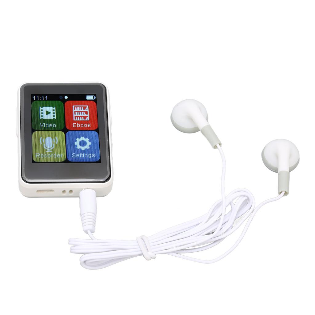 MP3 Player Bluetooth 5.0 Intelligent HD Noise Reduction FM Radio Electric Book 1.8inch Full Touchscreen MP3 Player