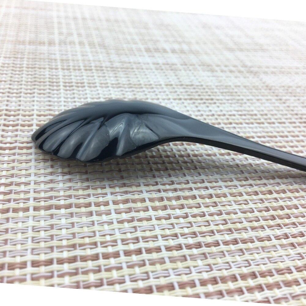 4Pcs Sugar Scoops Shiny Black 18/10 Stainless Steel Dinner set Teaspoon Soup Dessert Scoop Coffee Scoop Kitchen Accessories