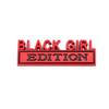 1Pc 3D Metal Black Girl Edition Logo Car Front Grille Emblem Badge Rear Trunk Emblem Sticker Decal