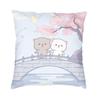 Peach And Goma Eating Salad Cushion Cover 40X40 Home Decor 3D Printing Throw Pillow For Sofa Two Side