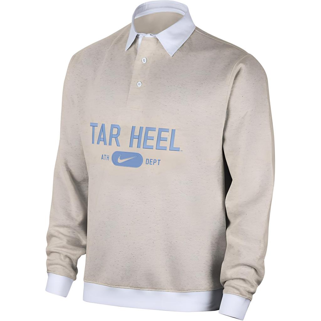 Nike Unc Club Fleece Men's Nike College Long-Sleeve Polo FN7602-210