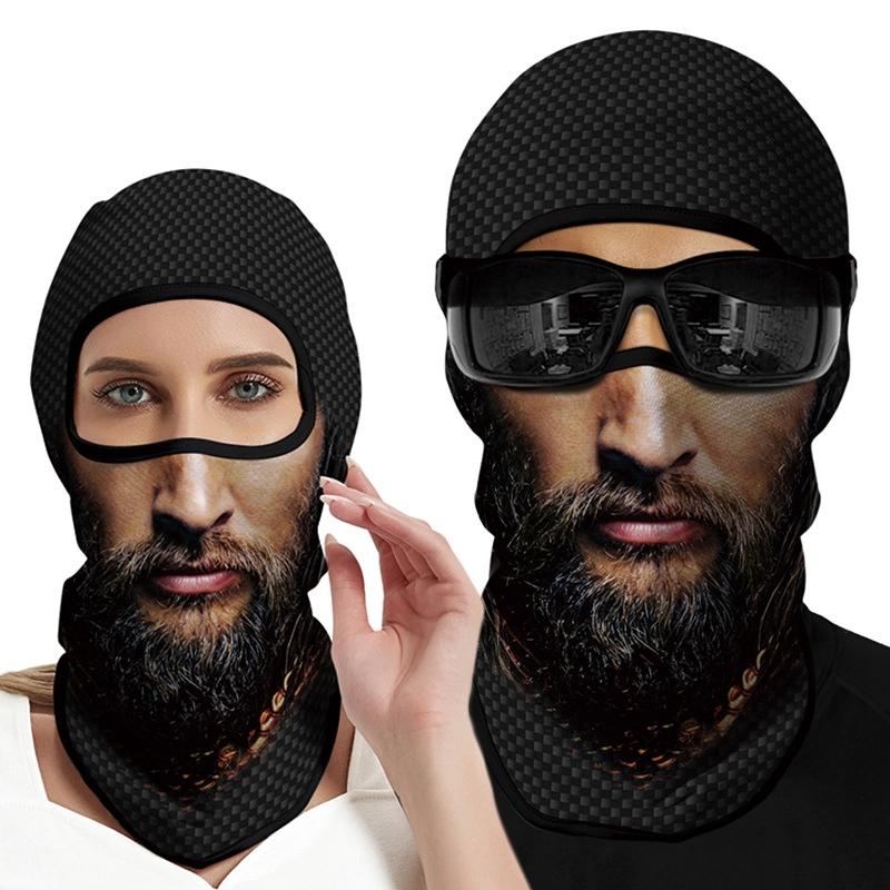 Summer Sunscreen Headgear For Men And Women Outdoor Motorcycle Riding Helmet Lining Headgear Fishing Funny Face Gini Face Mask
