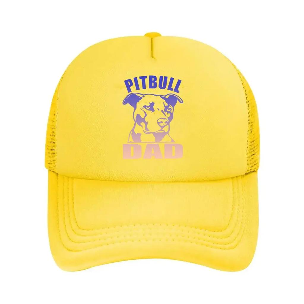 Pitbull Dad Tribute to  Dog Owners and Their Pets Mesh Baseball Cap