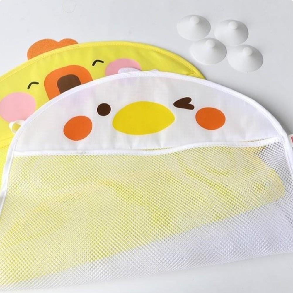 2Pcs with Suction Cup Baby Bath Toys Storage Bag Duck Shapes Bath Game Bag for Bathtub