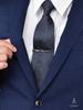 Tie Clip for Made In Genuine Crocodile Style [Tabarat] Men, Japan, Brass, Twisted, Leather, (Blue)