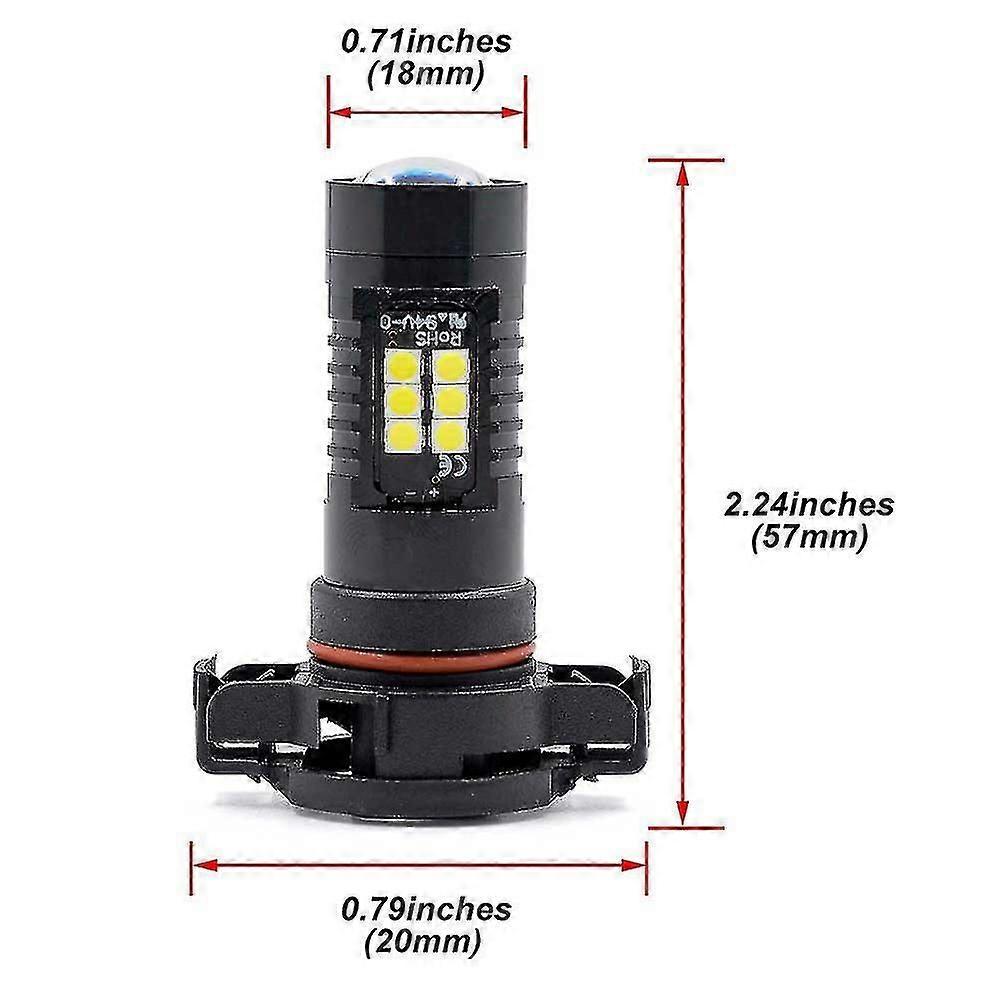Compatible with Jeep Compass 2017-2019 2-Piece Xenon White 5202 PSX24W LED Bulbs Canbus DRL