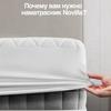 Protective Mattress Cover, Waterproof Quilted Mattress Cover, Cotton Padded Waterproof Thick Bed Sheet, White and Black Mattress Topper