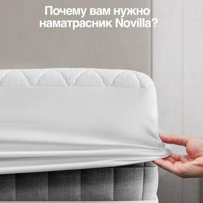 Protective Mattress Cover, Waterproof Quilted Mattress Cover, Cotton Padded Waterproof Thick Bed Sheet, White and Black Mattress Topper