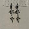 Neptune Dangle Earrings Nickel Free Hypoallergenic Y2K Goth Punk Edgy Grunge Jewelry Silvery Tone