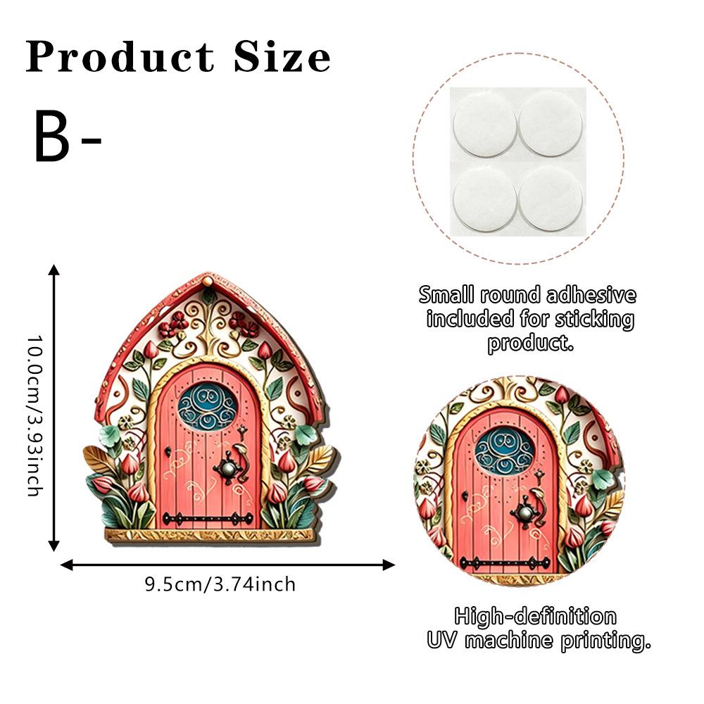 Fairy-tale Cottage Wooden Door, Garden Wall Decorations, Corner Ornaments, Courtyard Landscaping, Miniature Landscape, Atmosphere Effect