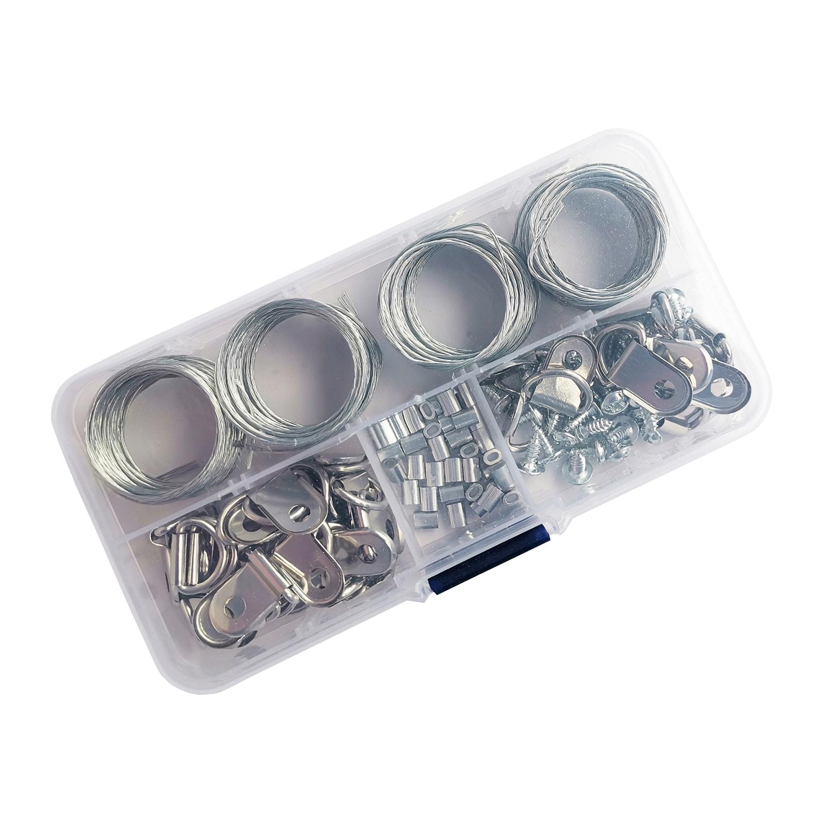 

124 шт. Прочный трос для подвешивания картин, гибкий, устойчивый к ржавчине, надежная металлическая проволока, подходит для домашнего декора