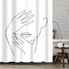 Giraffe With Colorful Glasses Shower Curtain Fashion Simple Design Home Decorative Curtains For Bathroom Art Painted Decor Cloth