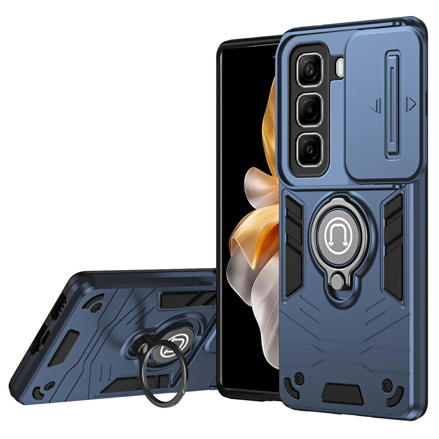 

For Infinix Hot 50 4G Case Slide Camshield Kickstand PC+TPU Phone Cover C