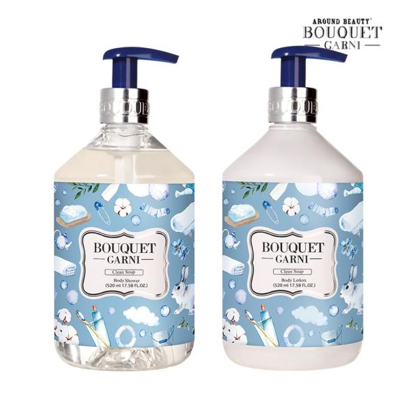 

Bouquet Garni Deep Perfume Clean Soap Body Wash 520ml x 1 + Body Lotion 520ml x 1