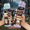 1PC Crazy Cat Lady Multi Cat Print 750ml Color Plastic Sports Water Bottle Leakproof Flip Straw Lid Suitable for Sports Office Home Use