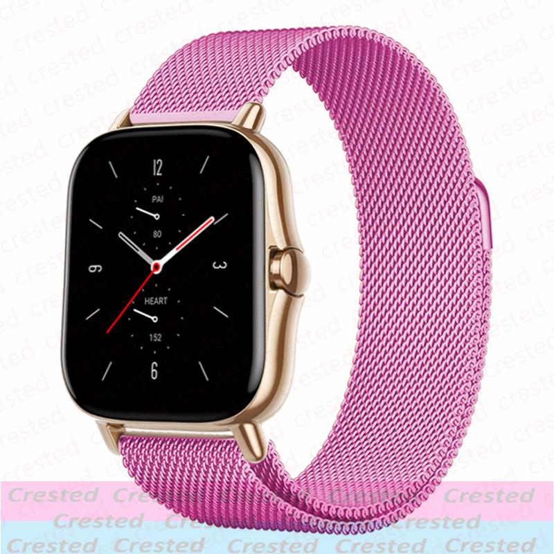 Milanese Loop Band For Amazfit GTS/2/2e/3/4/GTS2 Mini/GTR/47mm/GTR2/3/4/5/Pro Stratos Bracelet Amazfit Bip 6 5 20mm/22mm Strap