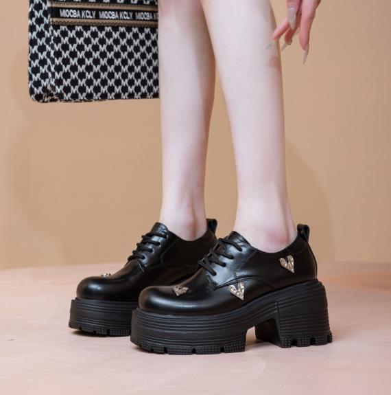 Fashion 9cm 2025 Patent Microfiber Leather Platform Wedge Autumn Pumps Ankle Boots Fashion Mary Jane Chunky Heels Spring Shoes