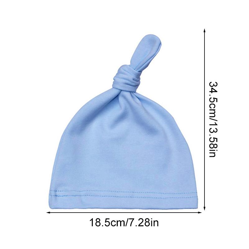 1Pc Baby Girls Soft Kids Gifts Fashion Newborn Headwear Handmade Cotton Clothing Decoration Caps Skin-friendly Knot Infant Hats