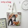 Canvas Embroidered Shoulder Bag With Large Capacity For Casual Daily Use
