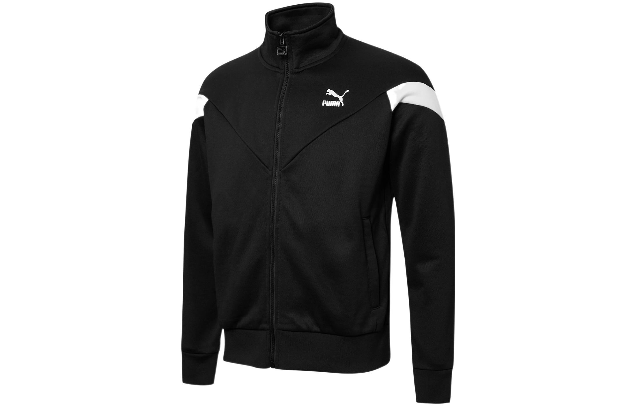 PUMA Jackets Unisex Black Stand Collar Moderate Soft Shell 532930-01 XL