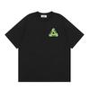 Trendige Marke PALACE klassisches grünes großes Dreieck LOGO aufgedrucktes lockeres und vielseitiges Sommer-Kurzarm-T-Shirt t